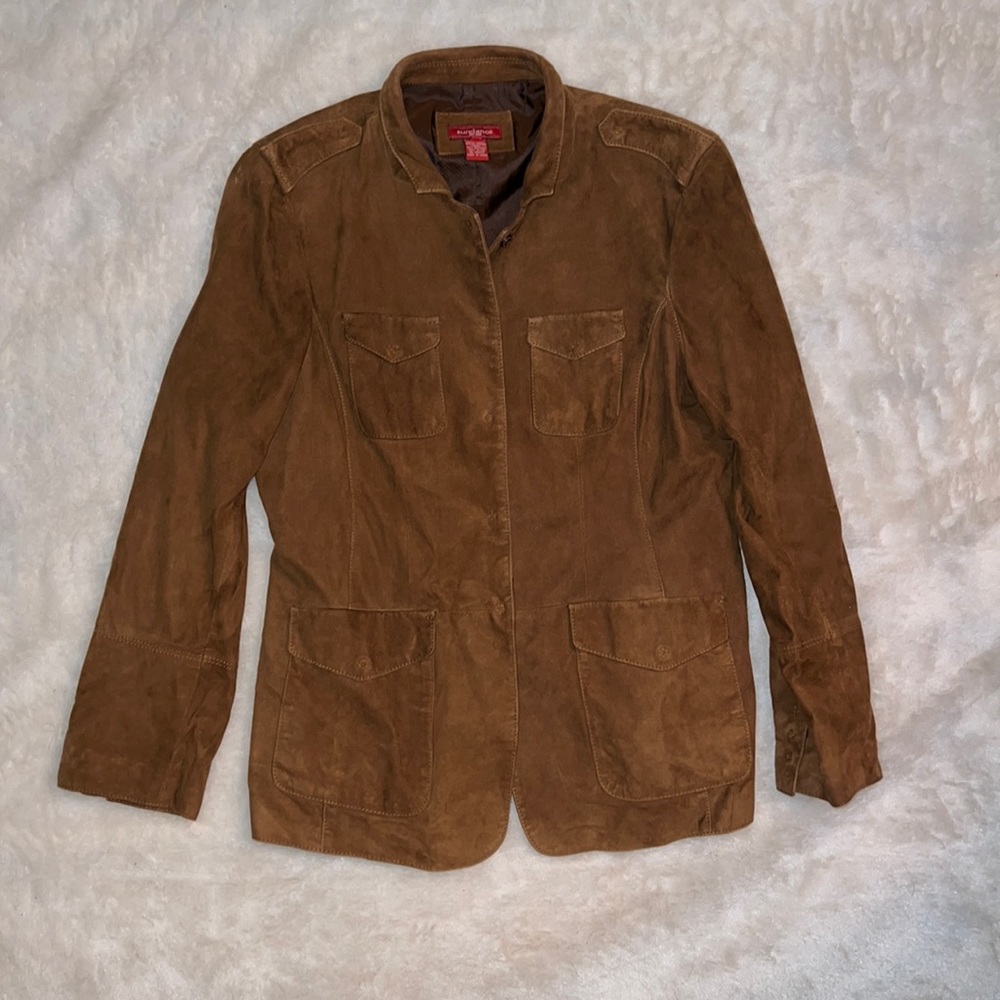 Sundance | Suede Genuine Leather Snap front Jacket • 12